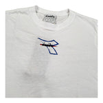 Diadora T-Shirt Girocollo Tinta Unita con Stampa per Bambino 102181707 BIANCO DIADORA 