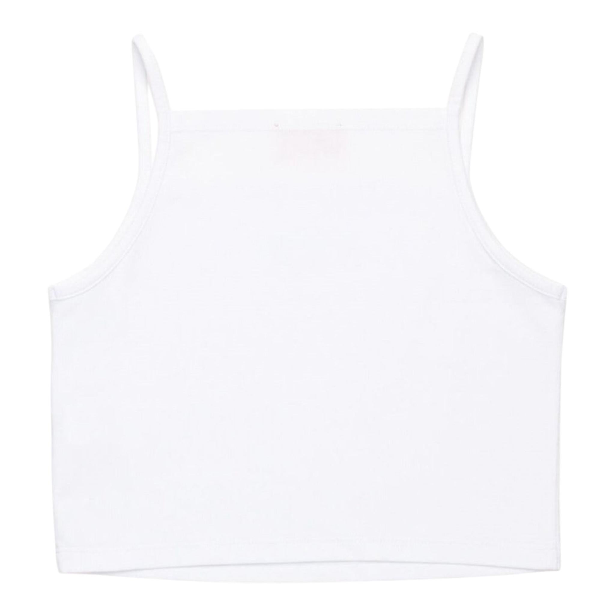 Diesel Canotta Bretelline Tinta Unita con Stampa Brillantinata per Bambina J02201 BIANCO DIESEL 