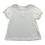 M+E' T-Shirt Tinta Unita con Colletto per Neonata UE1773NXX BIANCO M+E' 