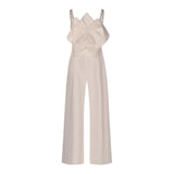 Fun & Fun Tuta Intera A Bretelle Tinta Unita con Tulle per Bambina FNCJJP00985 BIANCO FUN & FUN 