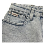 Calvin Klein Bermuda In Denim Tinta Unita con Girovita Regolabile per Bambino IB0IB02432 AZZURRO CALVIN KLEIN 