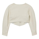 Monnalisa Giubbino Tinta Unita In Ecopelle per Bambina 17E100X BEIGE MONNALISA 
