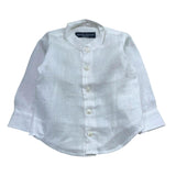 Manuel & Frank Camicia Tinta Unita con Colletto Coreano per Neonato JFJFJF BIANCO MANUEL & FRANK 