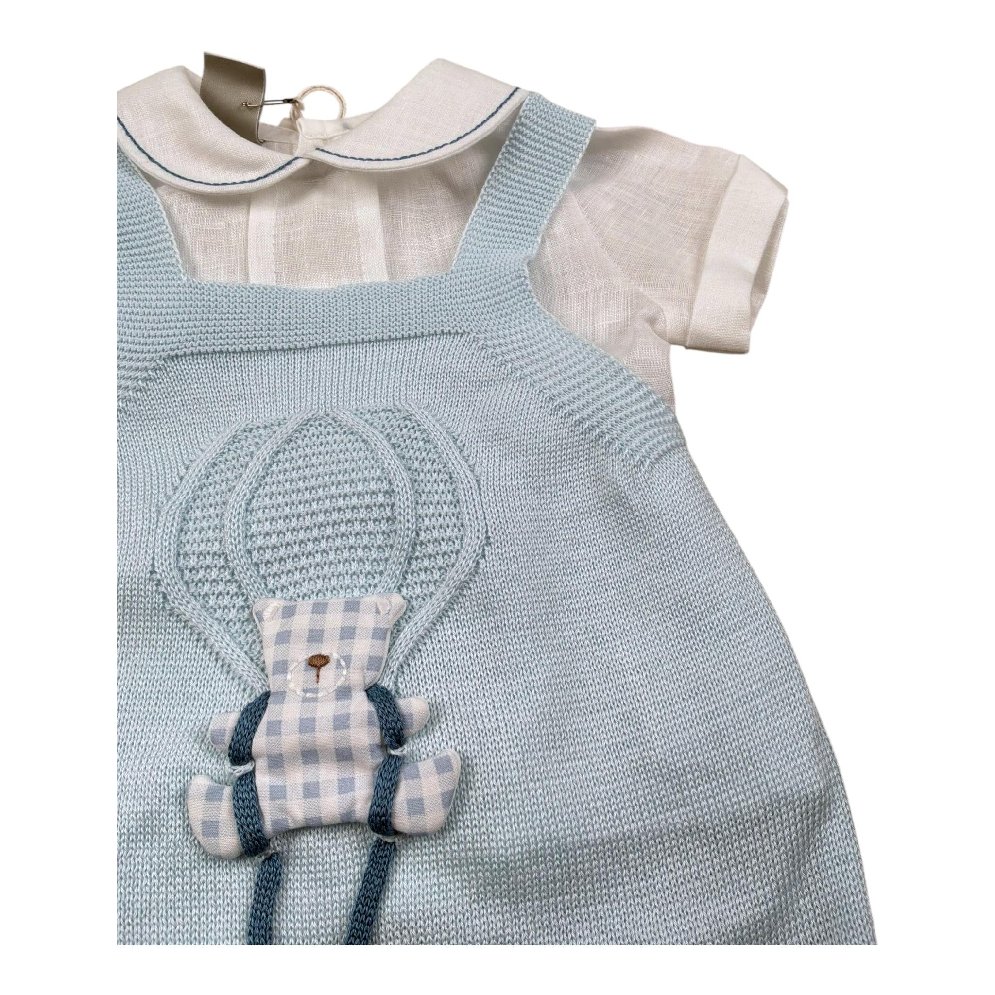 Marlu' Completo 2 Pezzi Camicia-Pagliaccetto per Neonato EB6730 AZZURRO MARLU' 