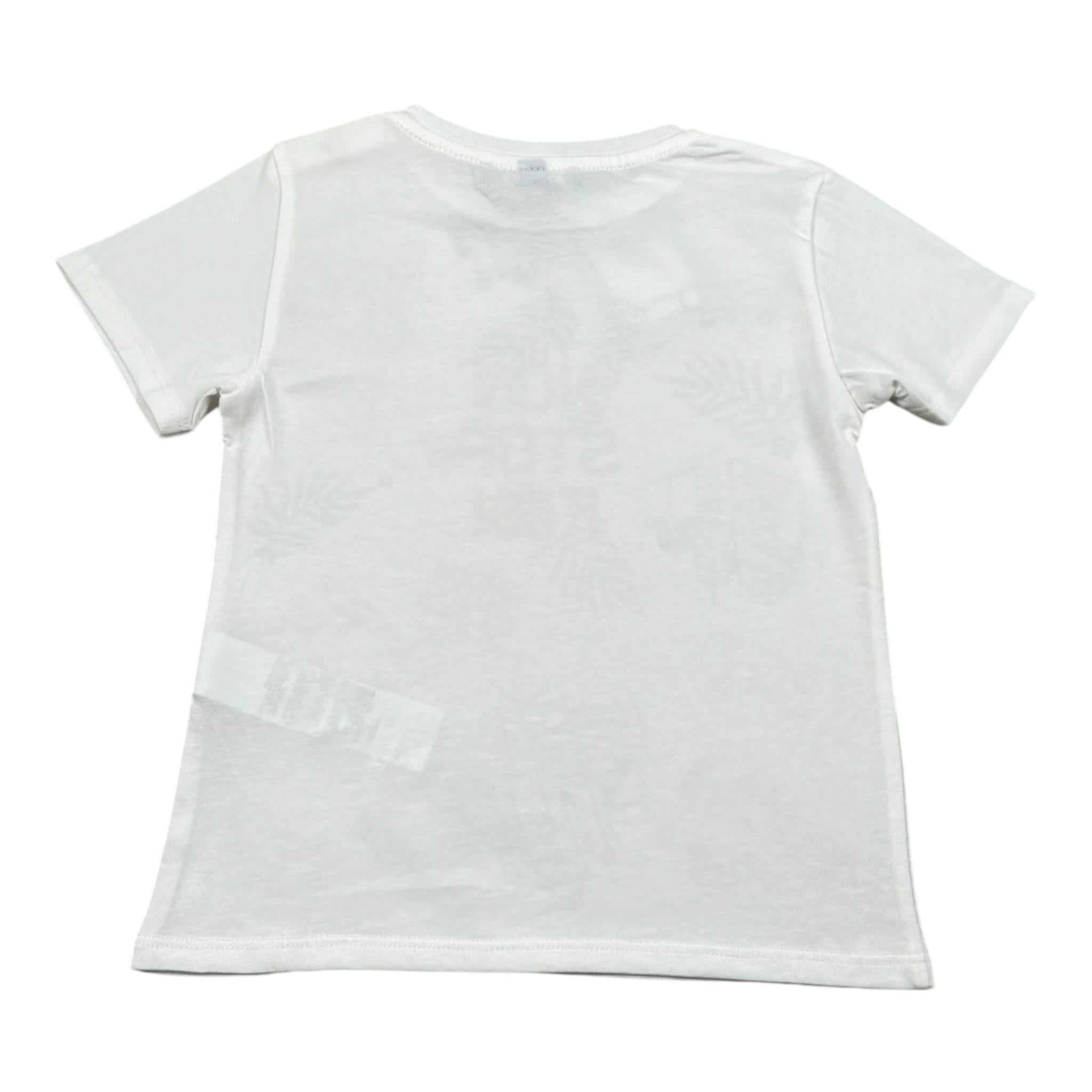 Please T-Shirt Girocollo Tinta Unita con Stampa per Neonata MBA3030B71 BIANCO PLEASE 