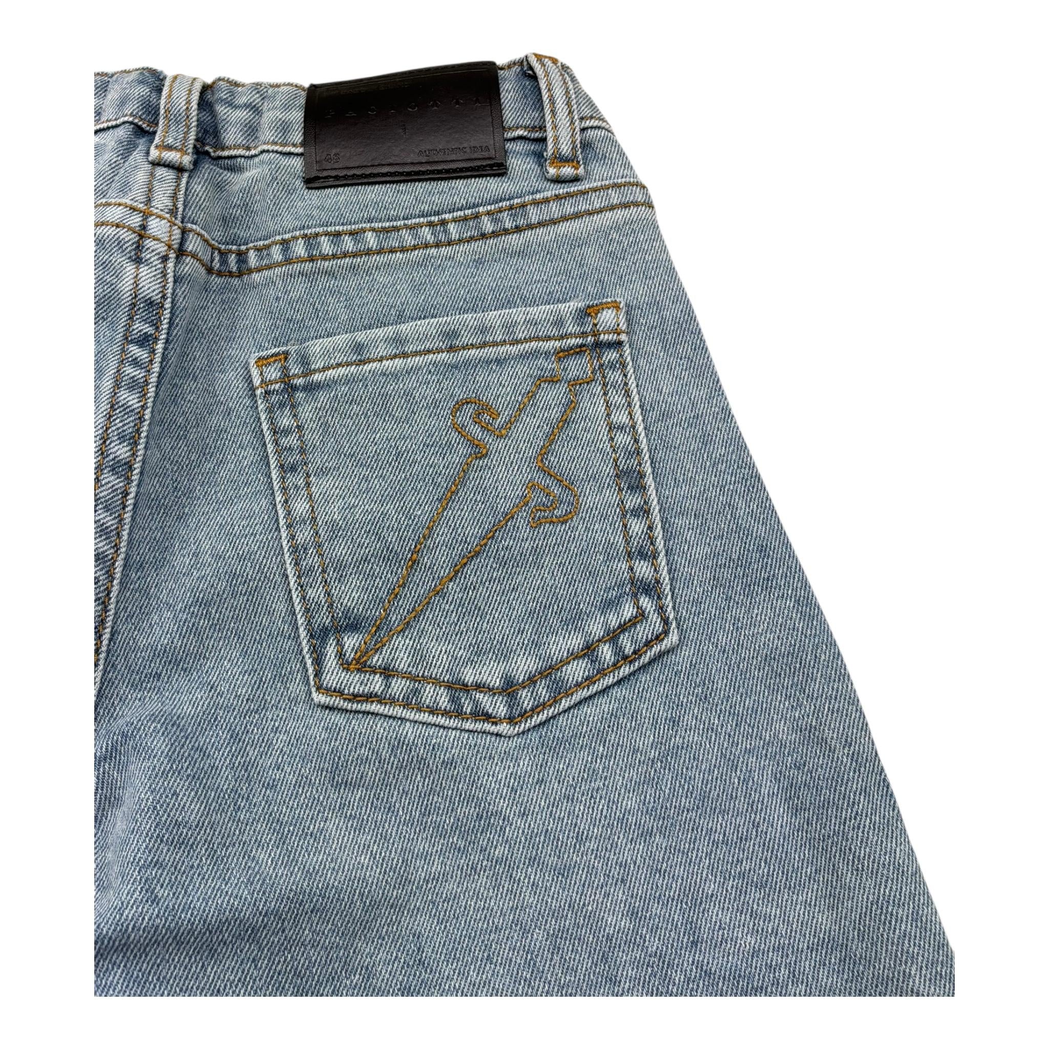 Cesare Paciotti Bermuda In Denim Tinta Unita per Bambino BMP5161BX AZZURRO CESARE PACIOTTI 