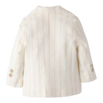 Mini Banda Giacca Tinta Unita Fantasia A Righe per Neonato 38686 PANNA MINI BANDA 