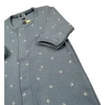 Petit Bateau Tutina tinta unita con Stampa Blu per Neonato A09GX BLU PETIT BATEAU 