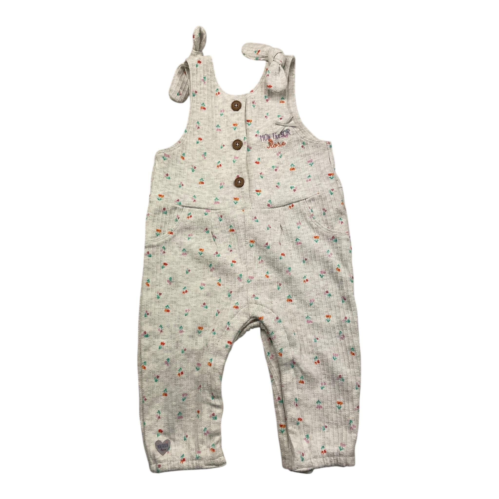 YATSI BABY salopette tinta unita con stampa Panna per Neonata 24444550 PANNA YATSI BABY 