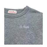 Saint Barth Felpa Chiusa Girocollo Tinta Unita per Bambina ANGELIQUE GRIGIO SAINT BARTH 