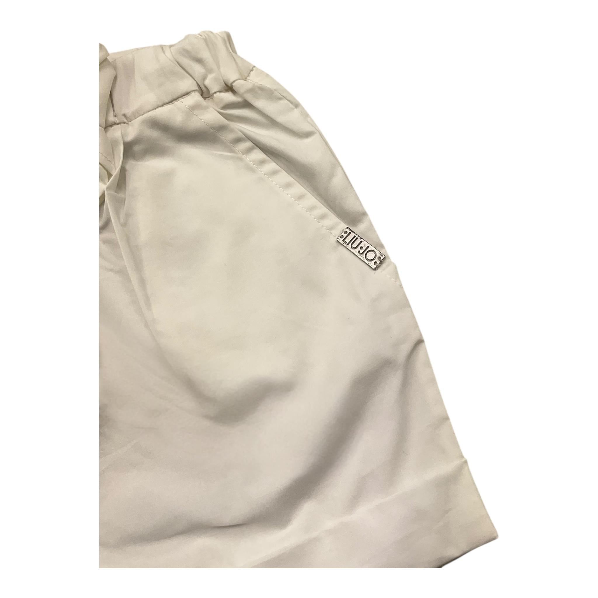 Liu Jo Short Tinta Unita con Elastico In Vita per Neonata KA3131 BIANCO LIU JO 