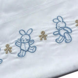 Le Bebe' Lenzuola Set 3 Pezzi Tinta Unita con Stampa per Neonato LBB5301 BIANCO LE BEBE' 