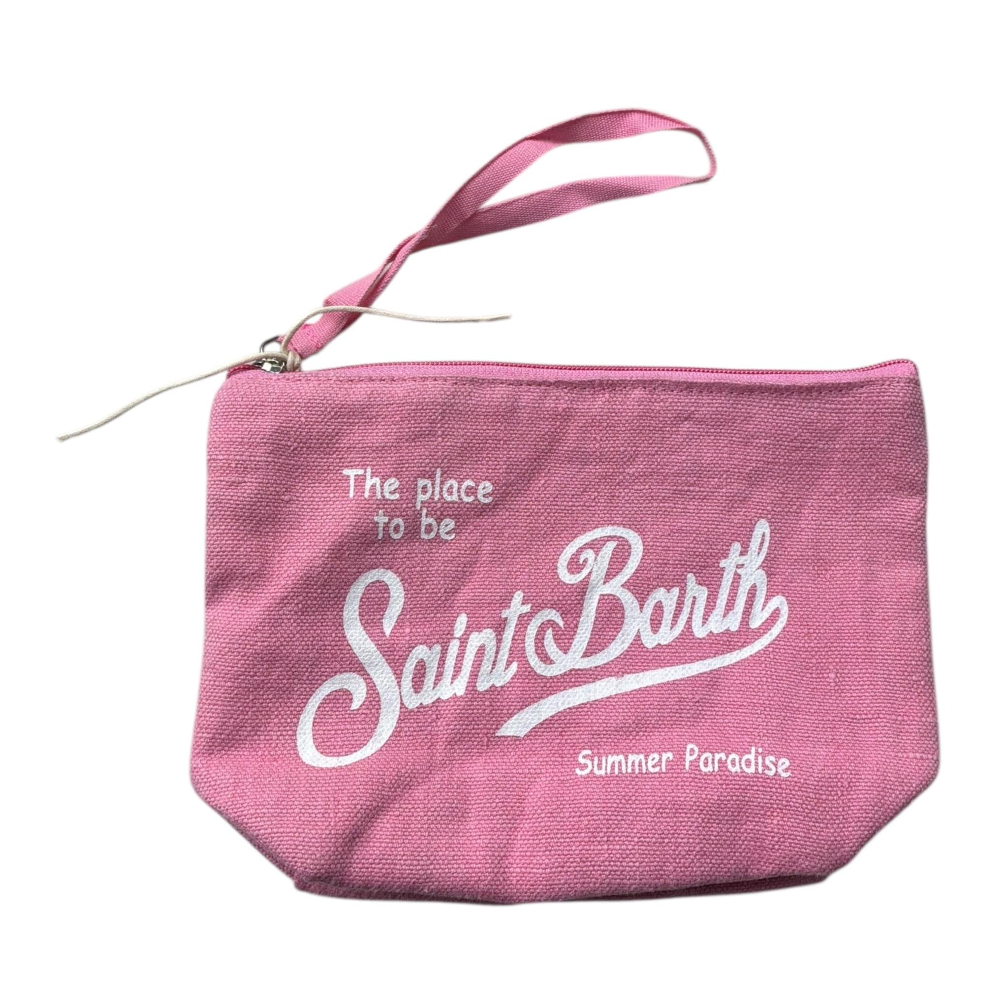 Saint Barth Pochette Tinta Unita con Stampa per Bambina 00142L ROSA SAINT BARTH 