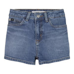 Calvin Klein Short In Denim Tinta Unita con Girovita Regolabile per Bambina IG0IG01978 BLU CALVIN KLEIN 