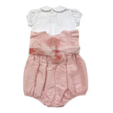 La Sartoria Dei Piccoli Completo 2 Pezzi Pagliaccetto-T-Shirts per Neonata LP310 BIANCO/ROSA LA SARTORIA DEI PICCOLI 