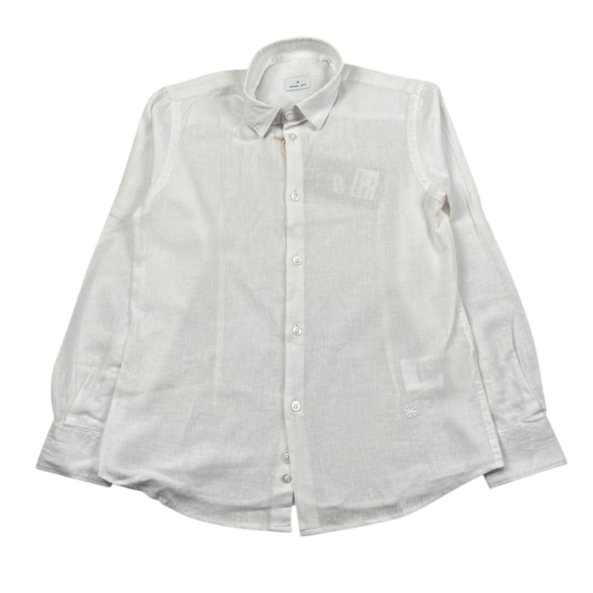 Manuel Ritz Camicia Manica Lunga Tinta Unita per Bambino MR2862 BIANCO MANUEL RITZ 