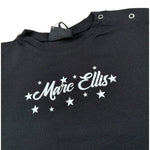 Marc Ellis T-Shirt Girocollo Tinta Unita con Brillantini per Bambina JMNTS16797 NERO MARC ELLIS 