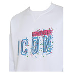 DSQUARED2 felpa chiusa girocollo tinta unita con logo Bianco per Neonato DQ2055N BIANCO DSQUARED2 