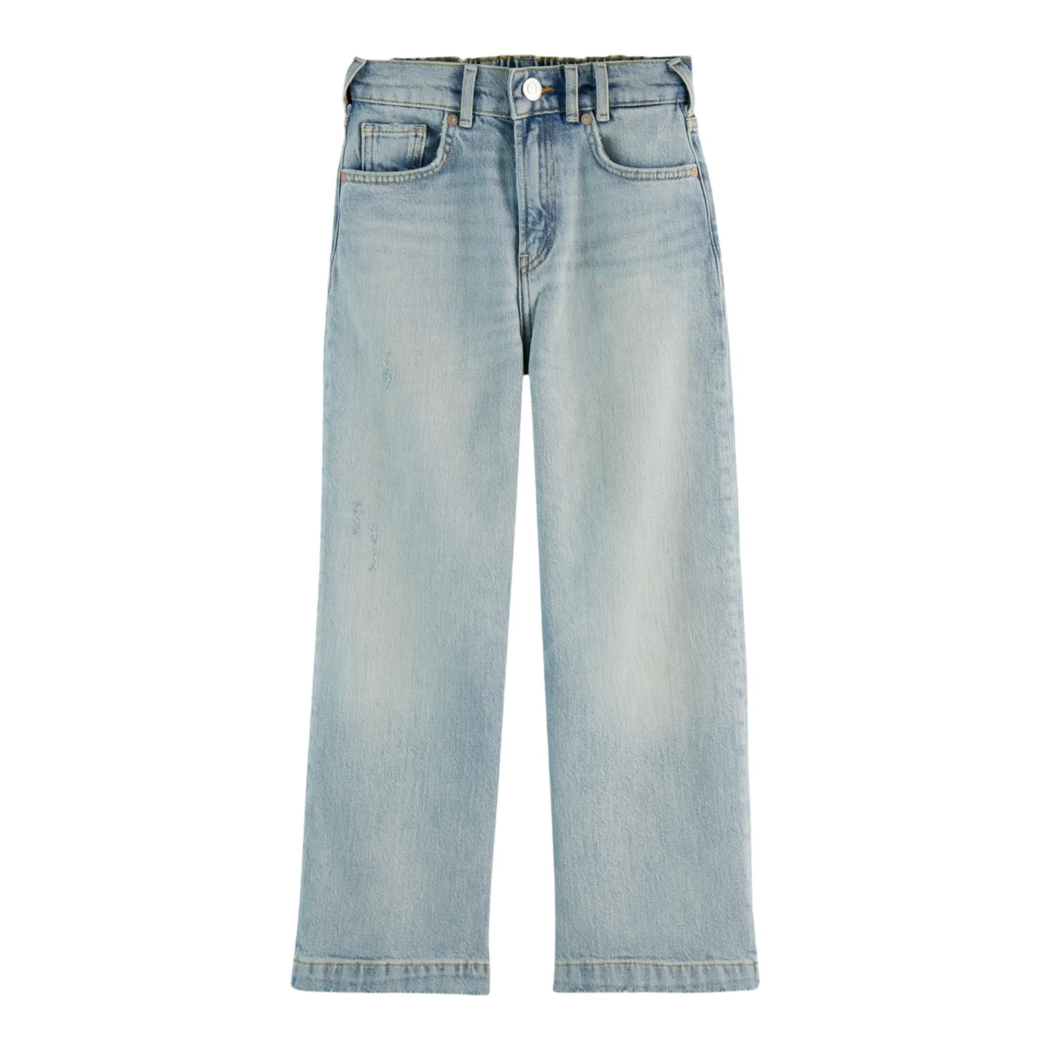 Scotch & Shrunk Jeans Modello A Palazzo Tinta Unita per Bambina 179314 AZZURRO SCOTCH & SHRUNK 