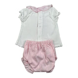 Calamaro Completo 2 Pezzi T-Shirt-Culotte per Neonata 11101 BIANCO/ROSA CALAMARO 
