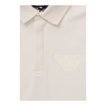Emporio Armani Polo Mezza Manica Tinta Unita con Logo per Bambino EB000372 PANNA EMPORIO ARMANI 