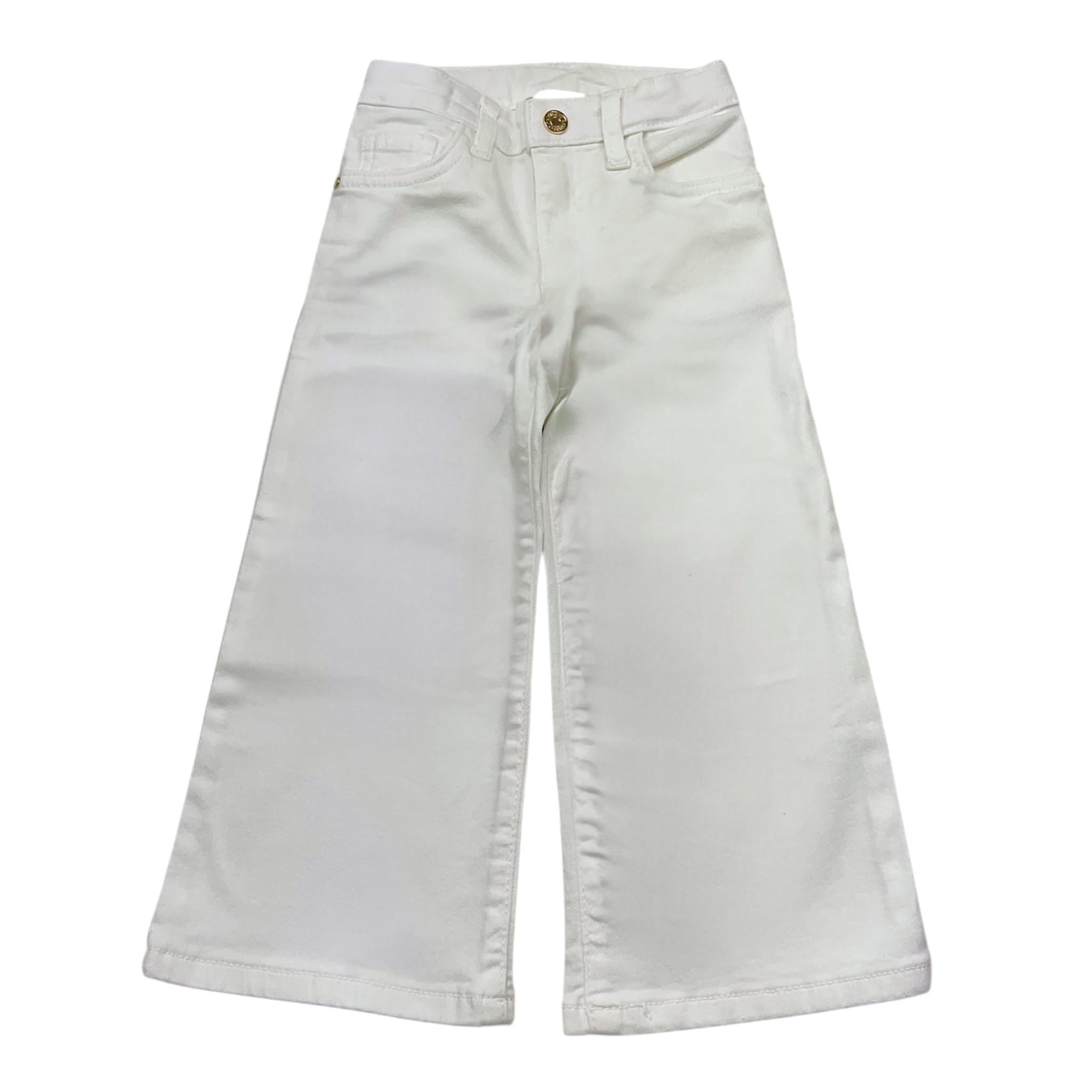 Twinset Pantalone Modello A Palazzo Tinta Unita per Bambina 251GJ2611 BIANCO TWINSET 