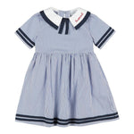 Trussardi Abito Mezza Manica Fantasia A Righe per Neonata TIP24079VE BIANCO/BLU TRUSSARDI 