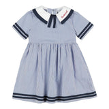 Trussardi Abito Mezza Manica Fantasia A Righe per Neonata TIP24079VE BIANCO/BLU TRUSSARDI 
