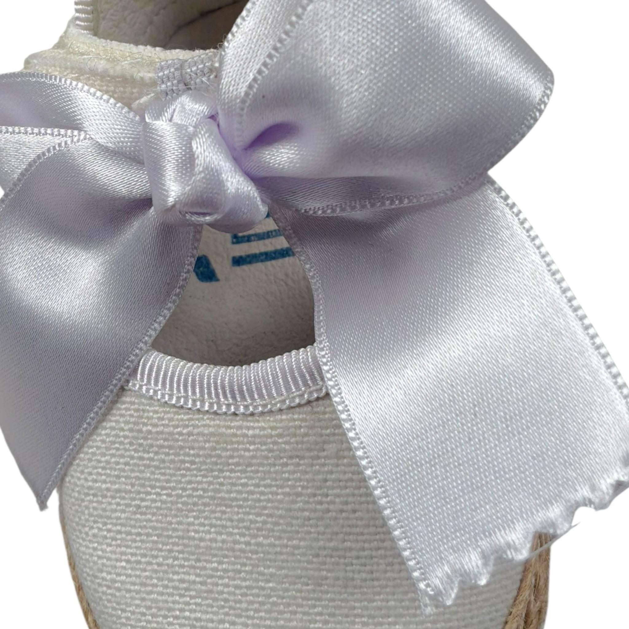 Indice Sandalo tinta unita con Fiocchi Bianco per Neonata 316 BIANCO INDICE 