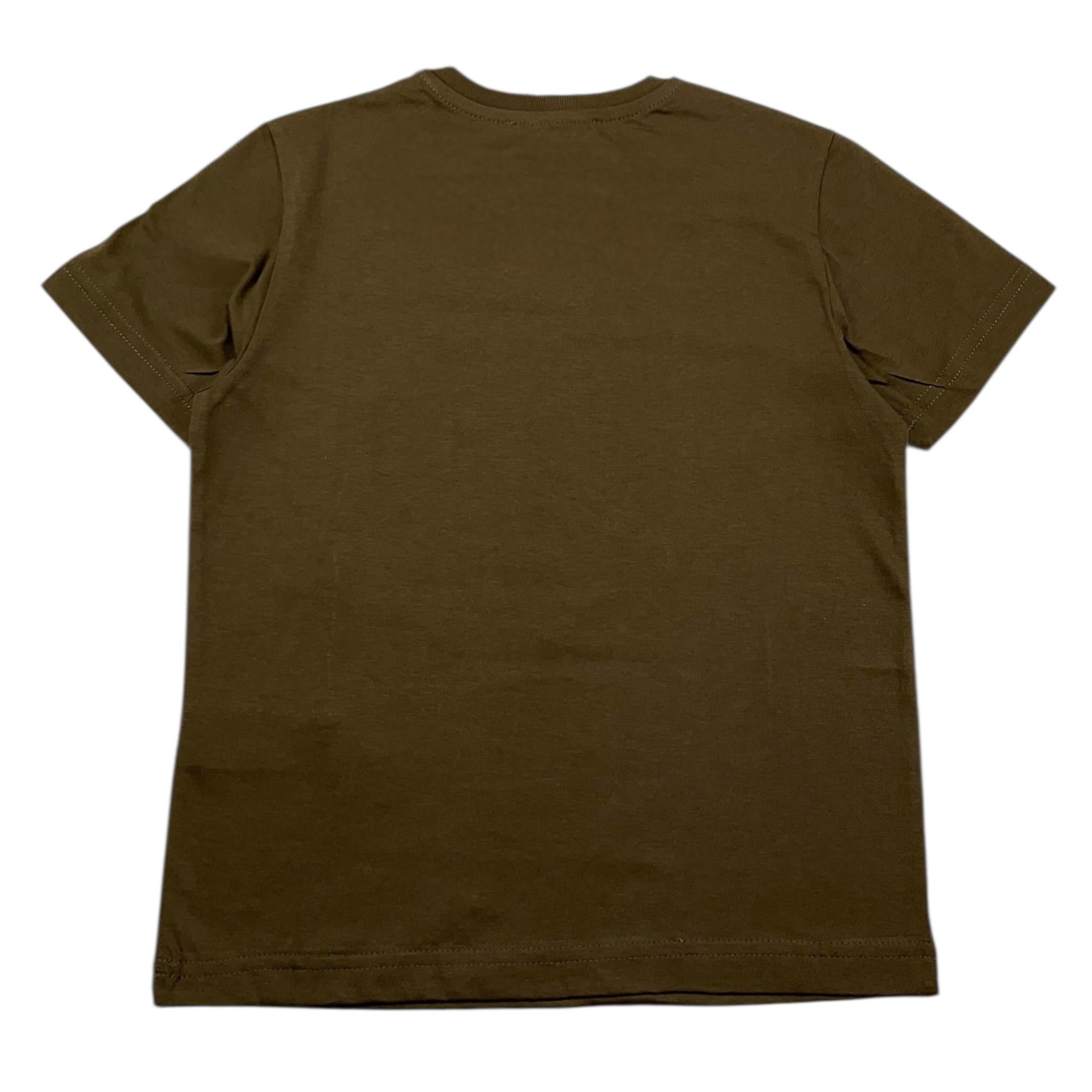 DSQUARED2 t-shirt girocollo tinta unita con stampa in contrasto Verde per Bambino DQ2464X VERDE DSQUARED2 