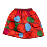 MIMISOL gonna tinta unita con fantasia Rosso per Bambina MFGO147 ROSSO MIMISOL 