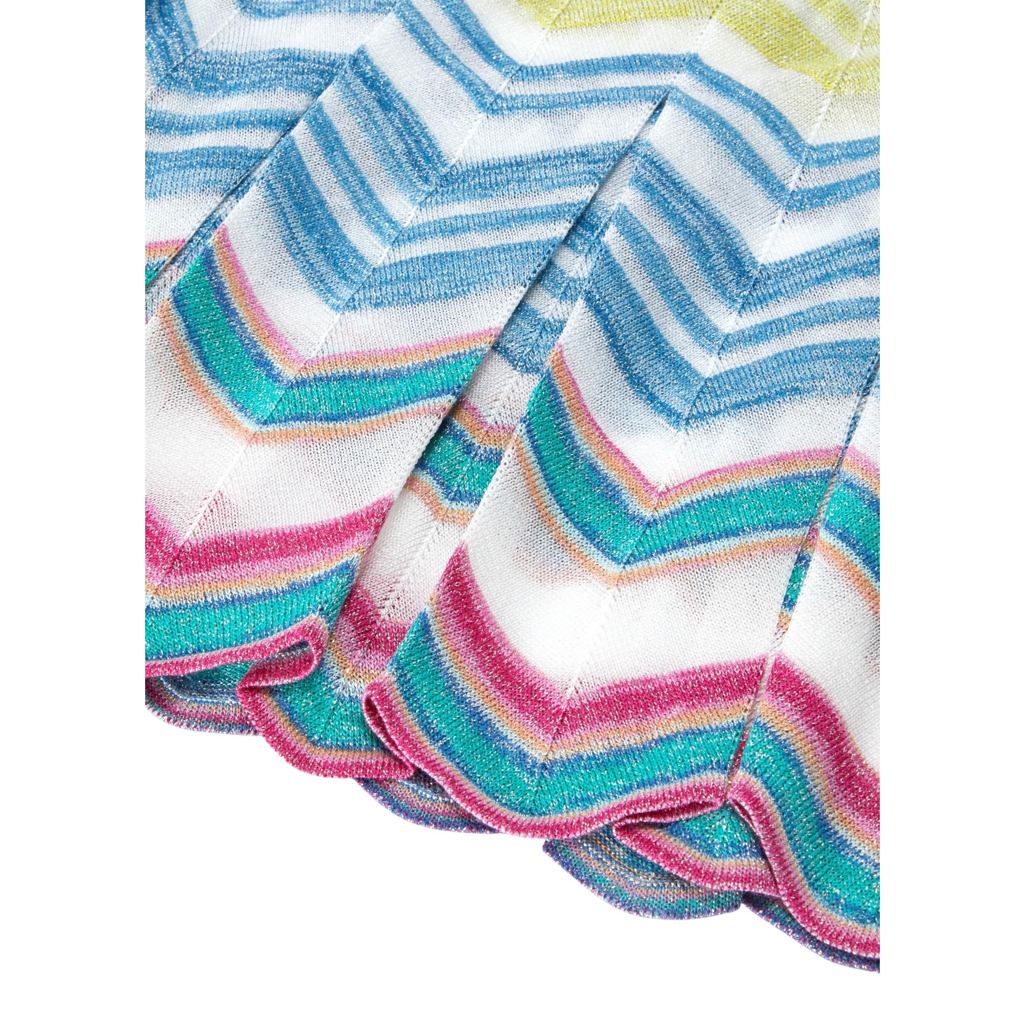 Missoni Top Giromanica Stampa Fantasia per Bambina MU0A32 BIANCO MISSONI 