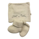 TEDDY E MINOU set cappello-babbucce tinta unita Panna per Neonato I24AC026EM634 PANNA TEDDY E MINOU 