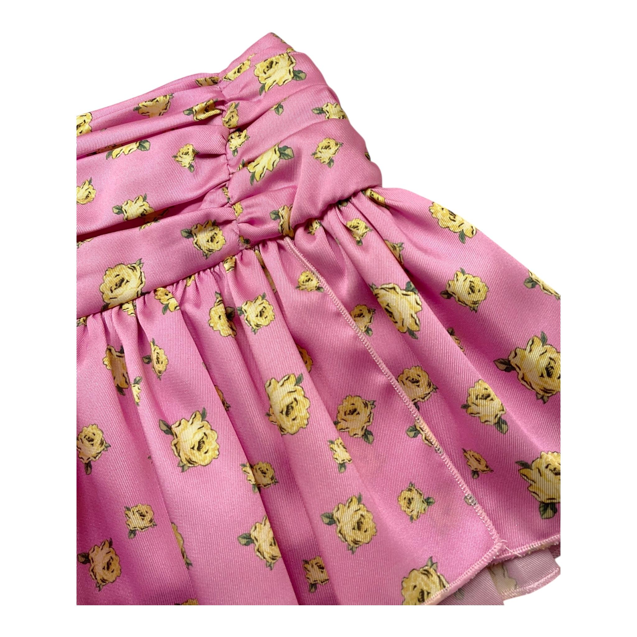 M+E' Gonna Tinta Unita con Stampa per Neonata UE1745N ROSA M+E' 