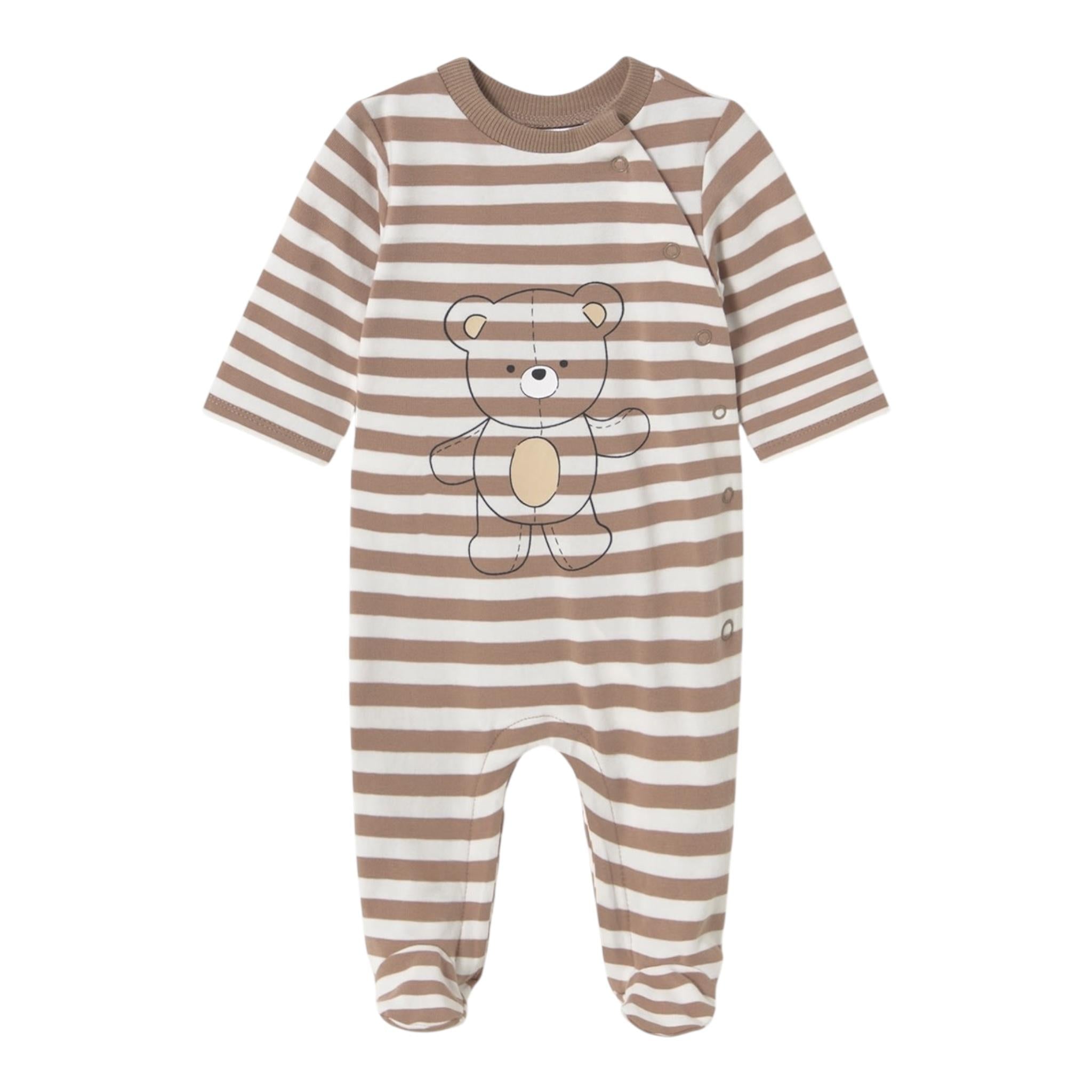 Mayoral Tutina Manica Lunga Fantasia A Righe per Neonato 1709 BIANCO/BEIGE MAYORAL 