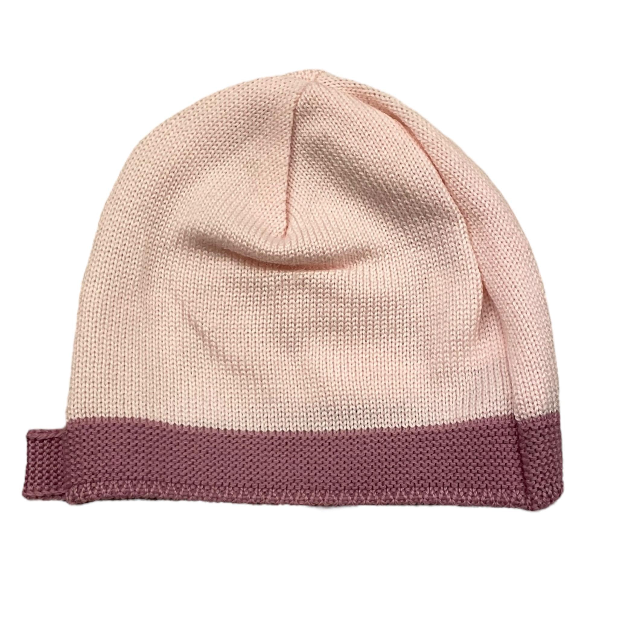 COLORI CHIARI cappello tinta unita con fiocco in contrasto Rosa per Neonata FF787885 ROSA COLORI CHIARI 