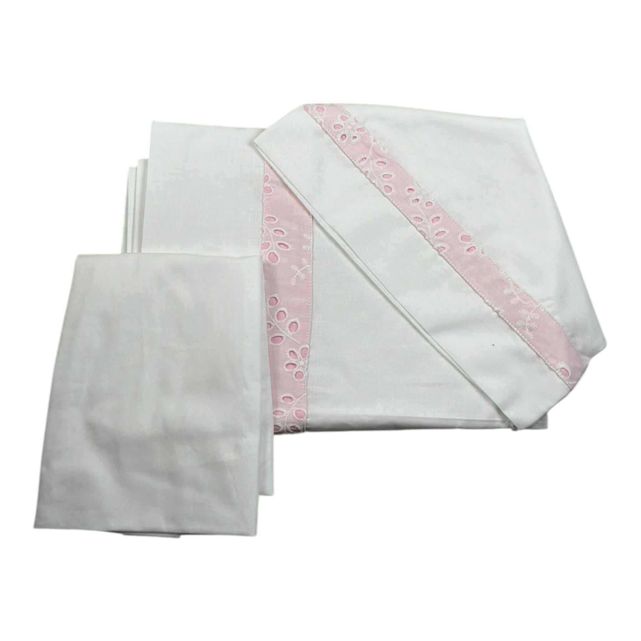 Baby Vip Set Lenzuola 3 Pezzi  per Neonata T1382 BIANCO BABY VIP 