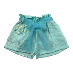 Miss Grant Short tinta unita con Cintura Azzurro per Bambina MG1324J AZZURRO MISS GRANT 