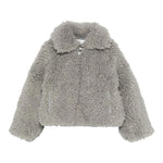 STELLA McCARTNEY pelliccia tinta unita con zip Grigio per Bambina TV2A87 GRIGIO STELLA McCARTNEY 