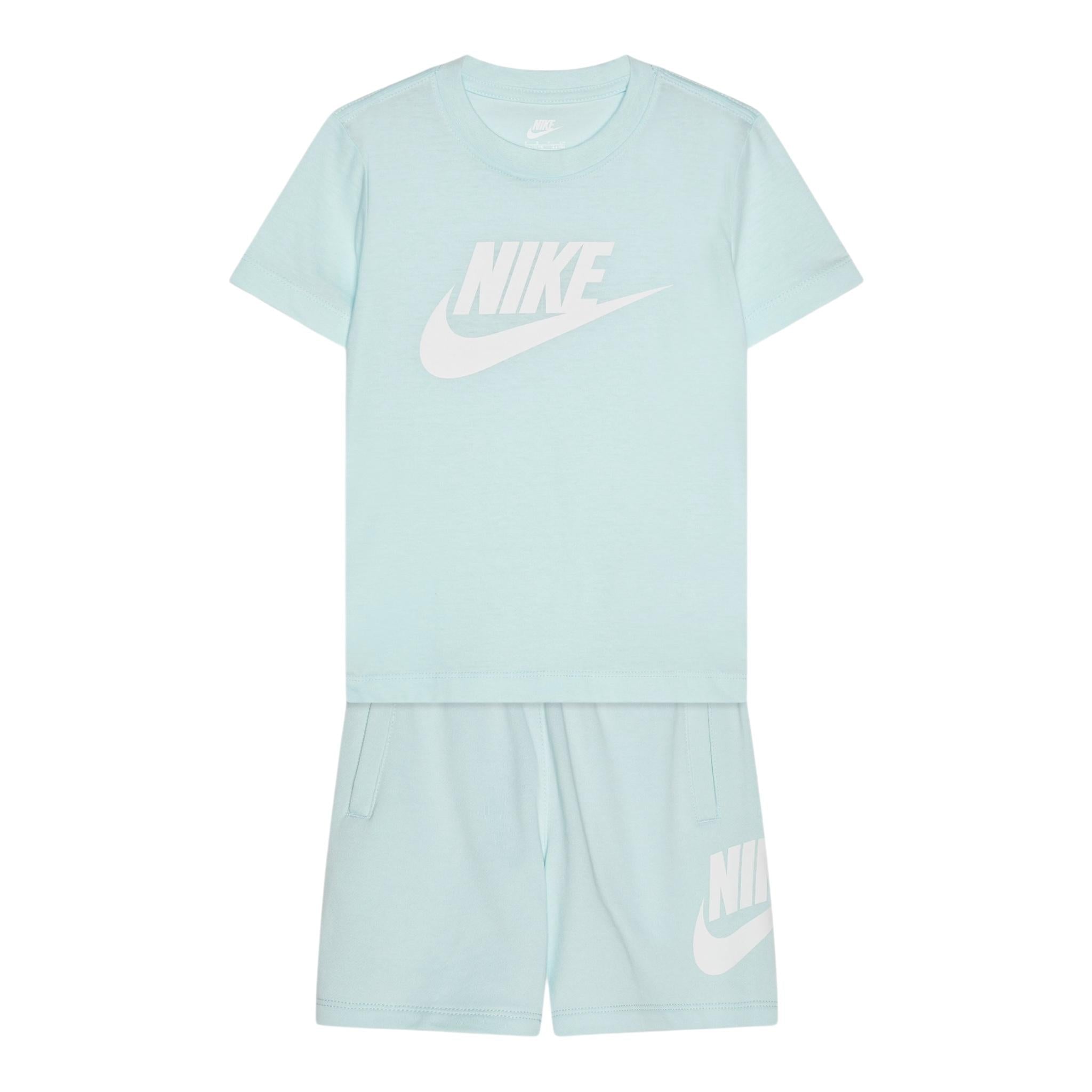 Nike Completo 2 Pezzi T-Shirt-Bermuda Tinta Unita per Bambino 86L596X AZZURRO NIKE 