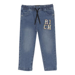 John Richmond Jeans Tinta Unita con Elastico In Vita per Bambino RIP25047JEXJ BLU JOHN RICHMOND 