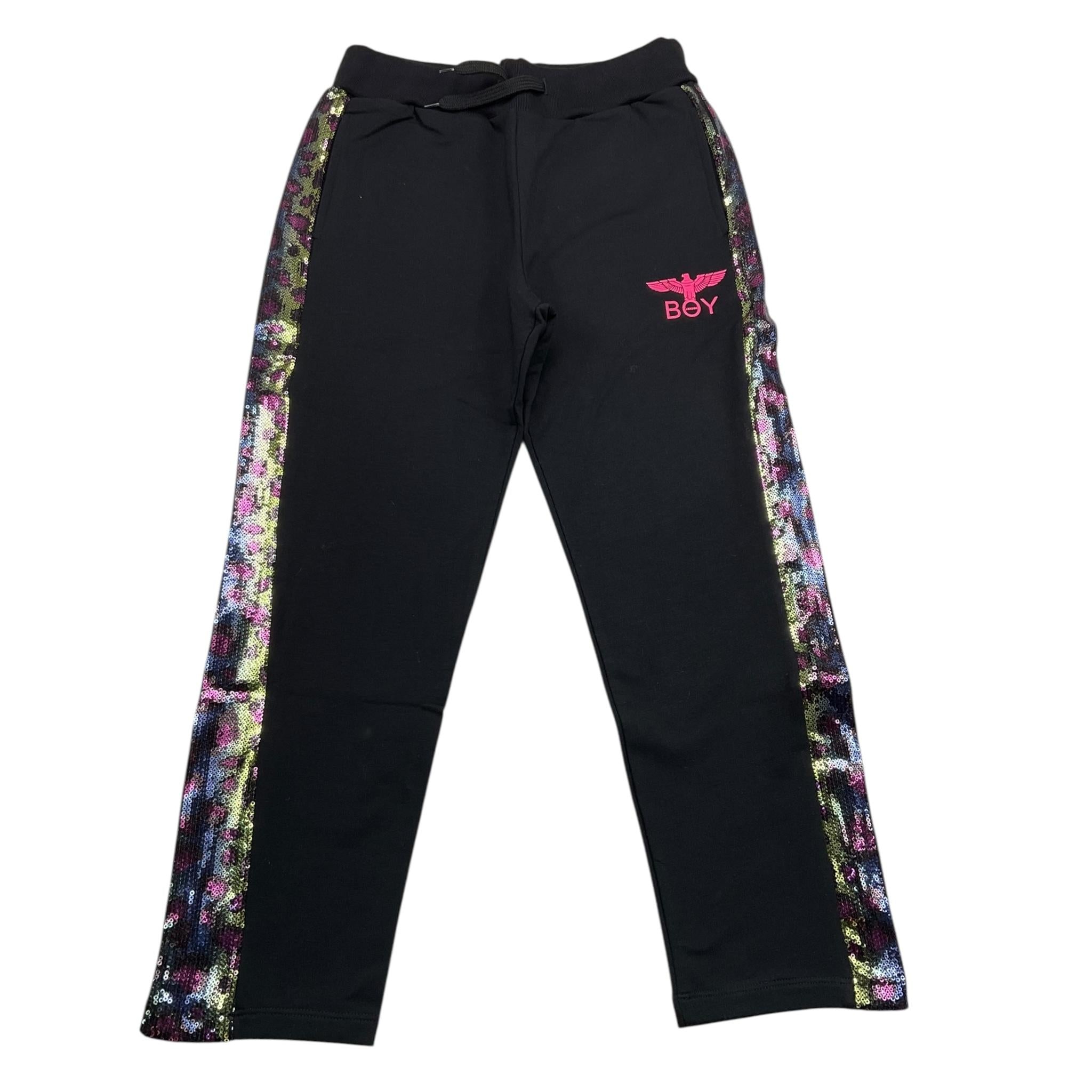 BOY LONDON pantalone tuta tinta unita con logo Nero per Bambina PFBL2352J NERO BOY LONDON 