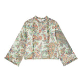 Etro Camicia Tinta Unita con Fantasia per Bambina GU5A53 BIANCO ETRO 