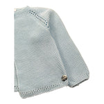 Juliana Cardigan Tinta Unita con Trafori per Bambina 25211J AZZURRO JULIANA 