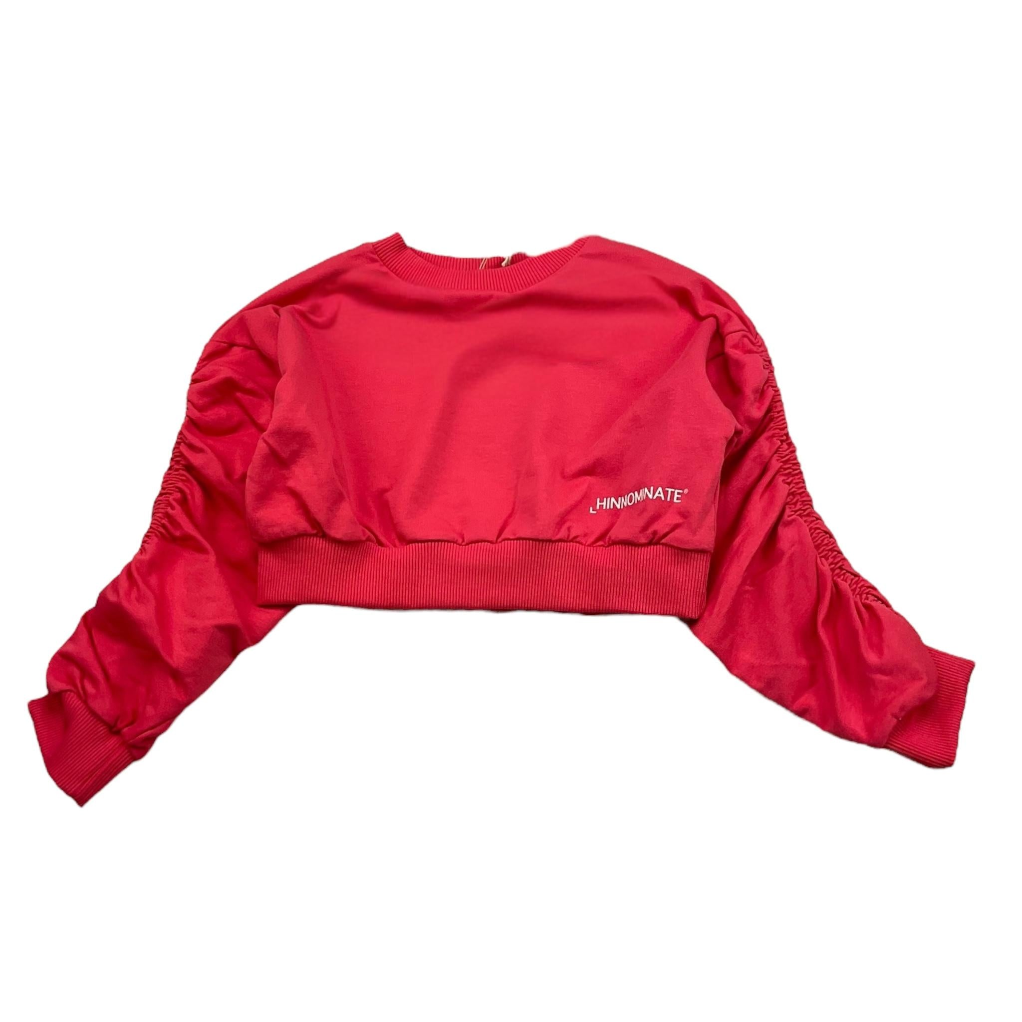 Hinnominate Felpa Tinta Unita Girocollo Modello Crop per Bambina 3645FY00191 CORALLO HINNOMINATE 