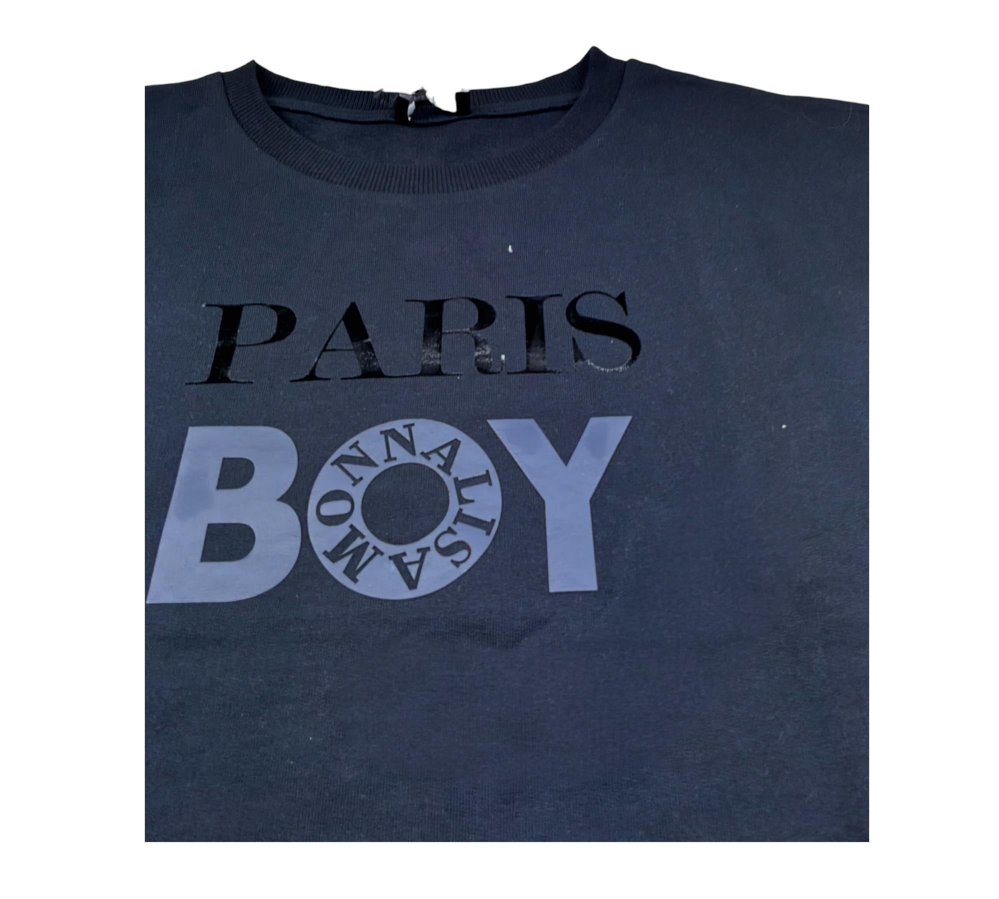 Monnalisa Felpa Chiusa Girocollo Tinta Unita con Stampa per Bambino 256608 BLU MONNALISA 