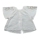 M+E' Camicia Mezza Manica Tinta Unita con Ricami per Neonata UE1699 BIANCO M+E' 