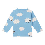 STELLA McCARTNEY shirt girocoll tinta unita con stampa in contrasto Azzurro per Neonato TV8050 AZZURRO STELLA McCARTNEY 