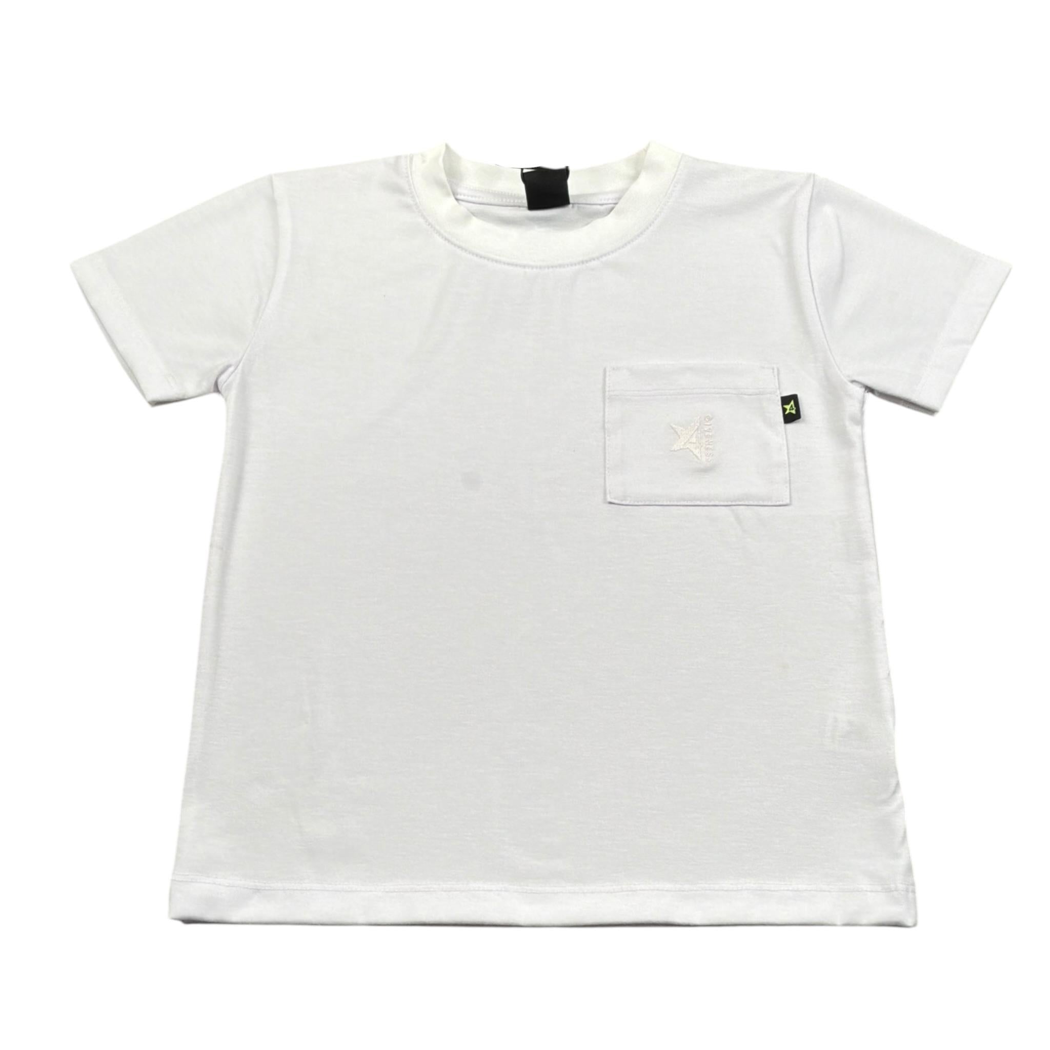 4Giveness T-Shirt Tinta Unita Girocollo per Bambina FGCB4077 BIANCO 4GIVENESS 