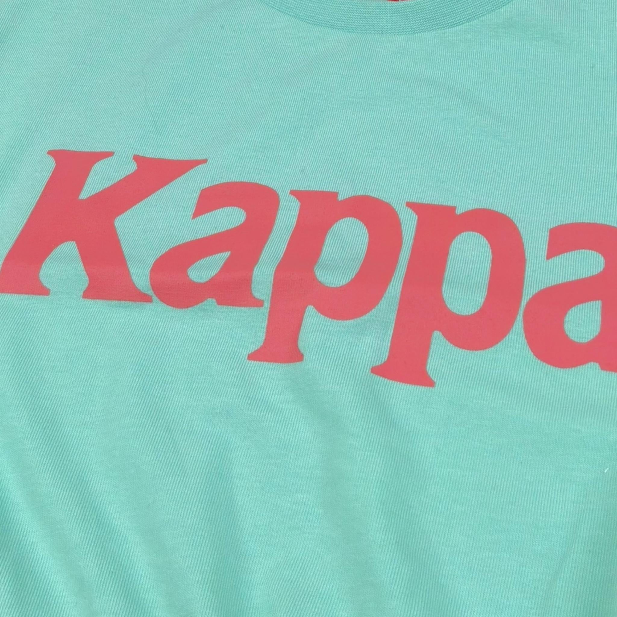 Kappa Abito Tinta Unita Mezza Manica con Stampa per Bambina 3746VM00017 VERDE ACQUA KAPPA 